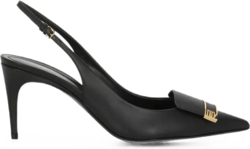 Sergio Rossi Sr Evolv slingback pumps met plakkaat Zwart