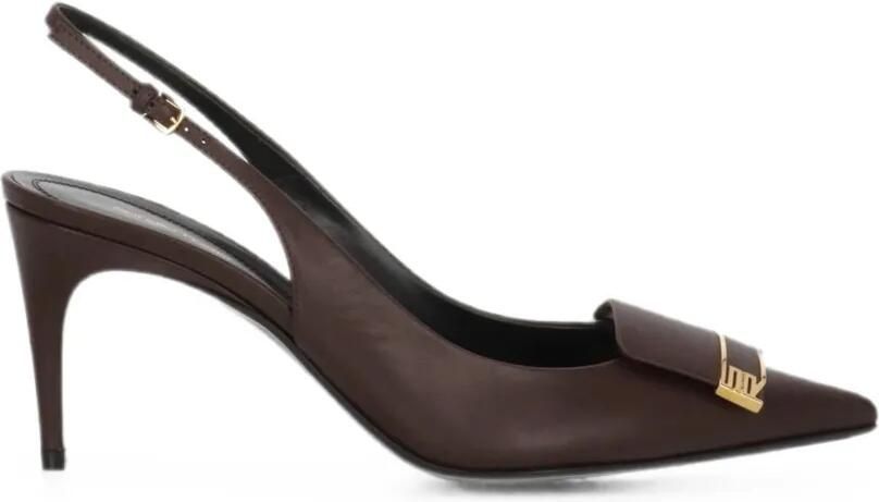 Sergio Rossi Sr Evolv slingback pumps met puntige neus en plakkaat Rood