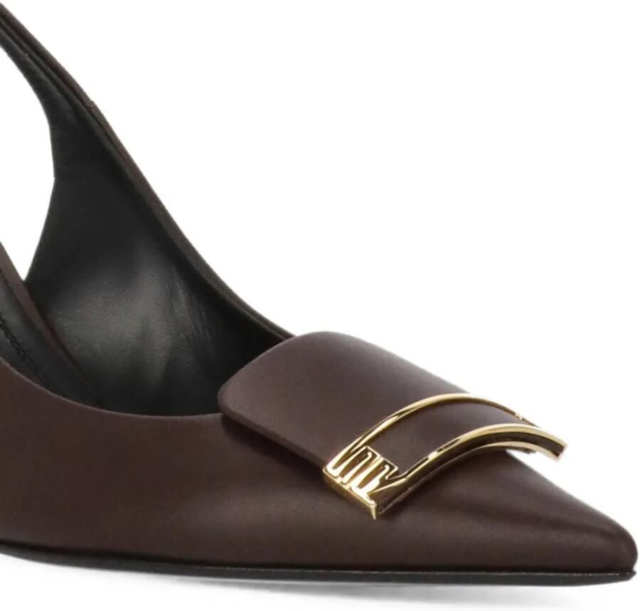 Sergio Rossi Sr Evolv slingback pumps met puntige neus en plakkaat Rood - Foto 2