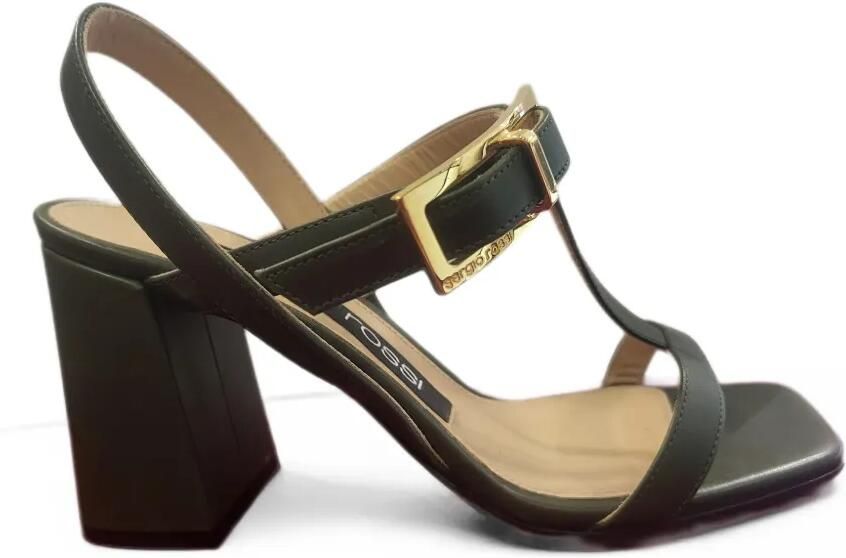 Sergio Rossi SR Nora buckle-detail heeled sandals Groen