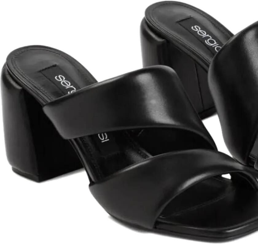 Sergio Rossi Sr Spongy gewatteerde leren sandalen Zwart - Foto 2