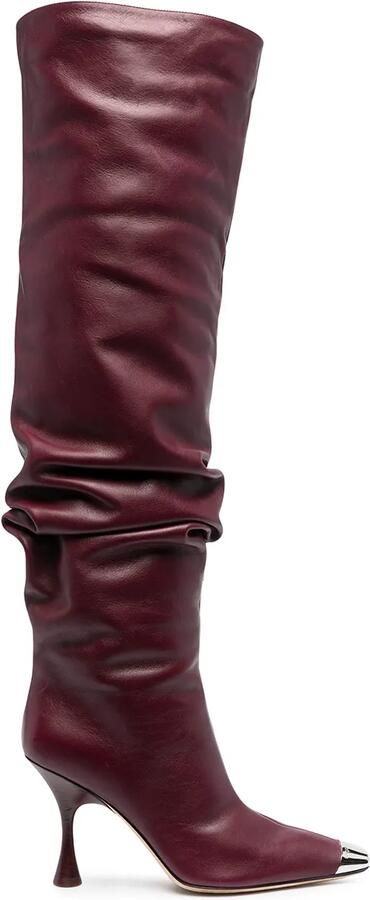 Sergio Rossi sr Twenty Metal Cuissard laarzen Rood