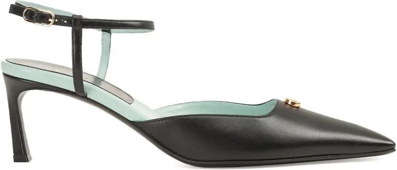Sergio Rossi Surge pumps met enkelbandje en logo-detail Zwart