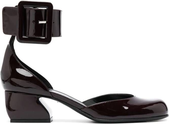Sergio Rossi Si Rossi 45mm gelakte pumps met gesp Rood