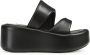 Sergio Rossi Spongy sandalen met sleehak Zwart - Thumbnail 1