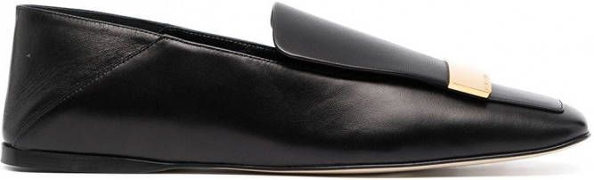 Sergio Rossi Loafers met vierkante neus Zwart