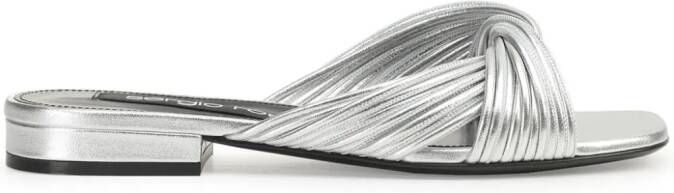 Sergio Rossi sr Akida sandalen met metallic-effect Zilver