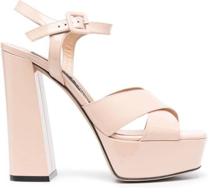 Sergio Rossi Alicia sandalen met platform Beige