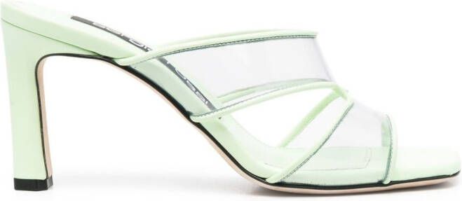 Sergio Rossi Sr Lunettes sandalen met open neus Groen