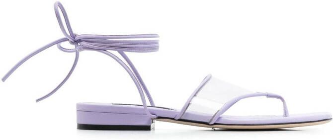 Sergio Rossi Sr Sandalen met doorzichtig bandje Paars