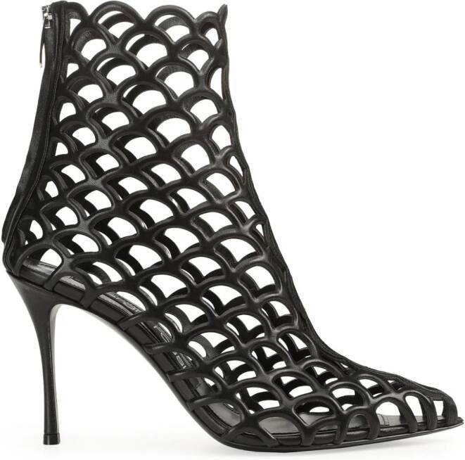 Sergio Rossi sr Mermaid 90mm geperforeerde pumps Zwart