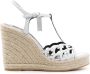 Sergio Rossi Sr Mermaid espadrilles met sleehak Wit - Thumbnail 1