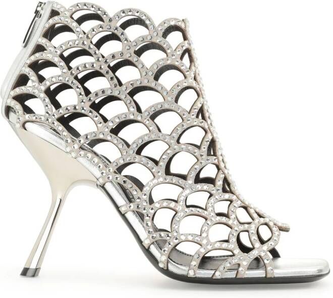 Sergio Rossi 100 mm SR Mermaid pumps Zilver