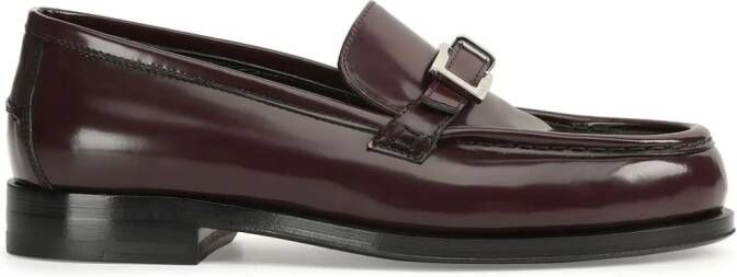 Sergio Rossi Sr Nora leren loafers Rood