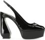 Sergio Rossi sr Rossi 85mm slingback pumps Zwart - Thumbnail 1