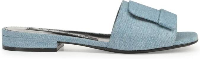 Sergio Rossi SR1 denim sandalen Blauw