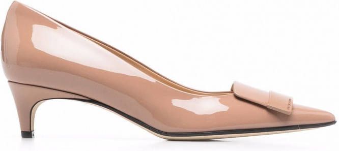 Sergio Rossi sr1 pumps met metallic vlak Beige