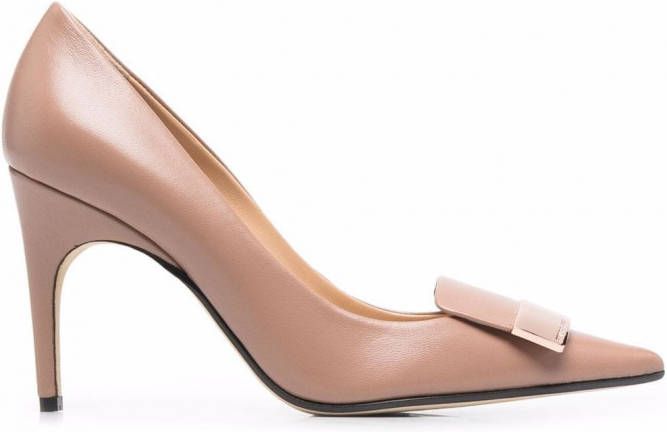 Sergio Rossi sr1 pumps met logoplakkaat Beige