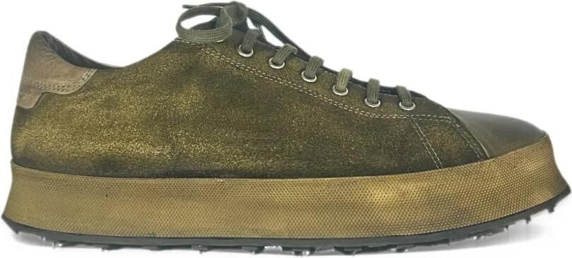 Shoto distressed-effect platform sneakers Groen