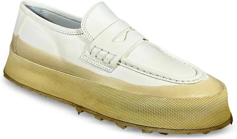 Shoto Leren loafers met plateauzool Wit - Foto 2