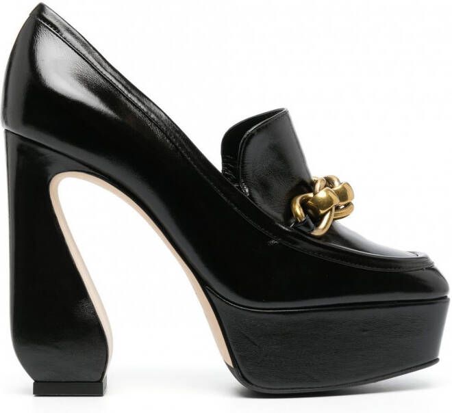 Si Rossi Pumps met schakelketting Zwart