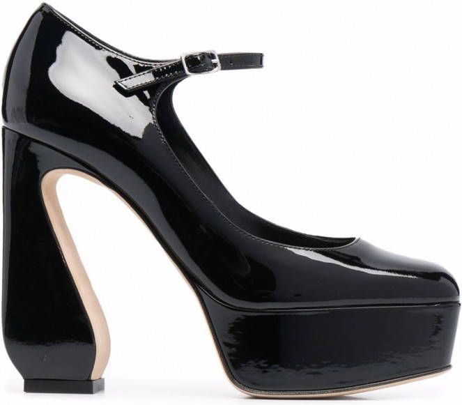 Si Rossi sr pumps met plateauzool Zwart