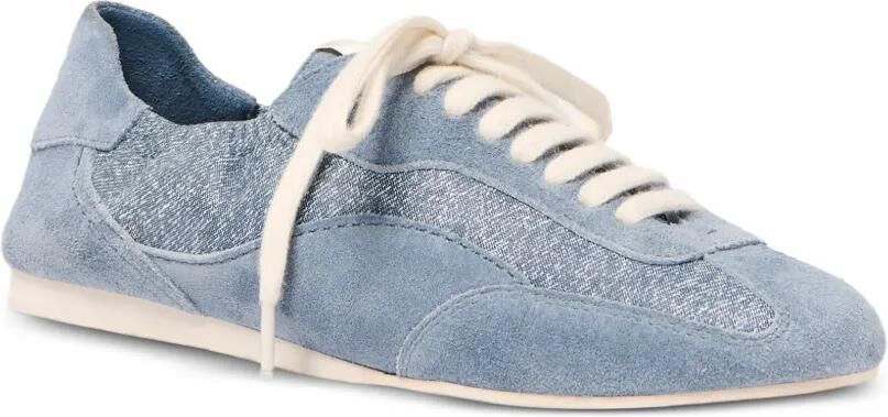 SIMKHAI Georgie leren sneakers met denim-print Blauw - Foto 3