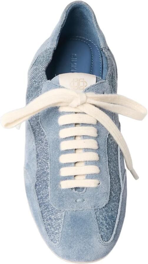 SIMKHAI Georgie leren sneakers met denim-print Blauw - Foto 2