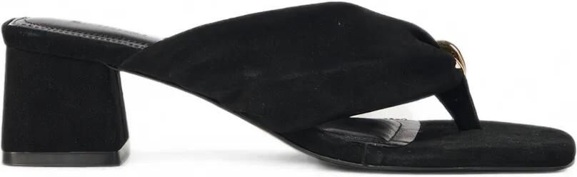 SIMKHAI Stella suède sandalen met blokhak Zwart