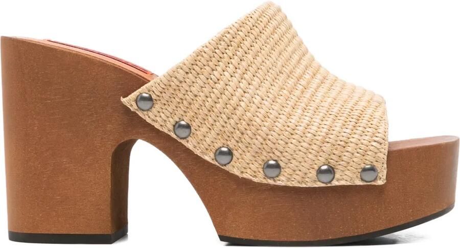 Simon Miller 110 mm sandalen met hak en studs Beige