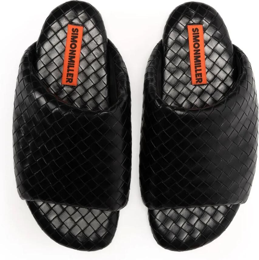 Simon Miller Bubble slippers met geweven design Zwart
