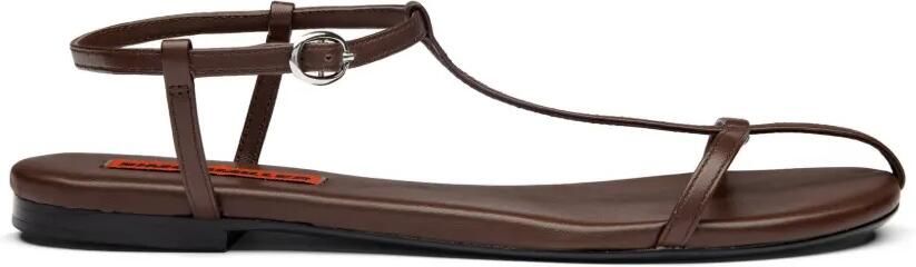 Simon Miller Cage platte leren sandalen Bruin