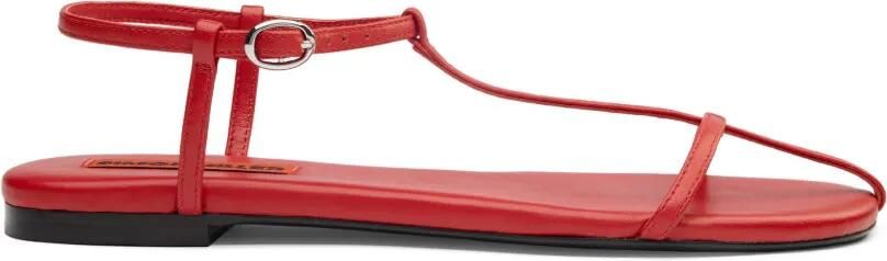 Simon Miller Cage platte leren sandalen Rood