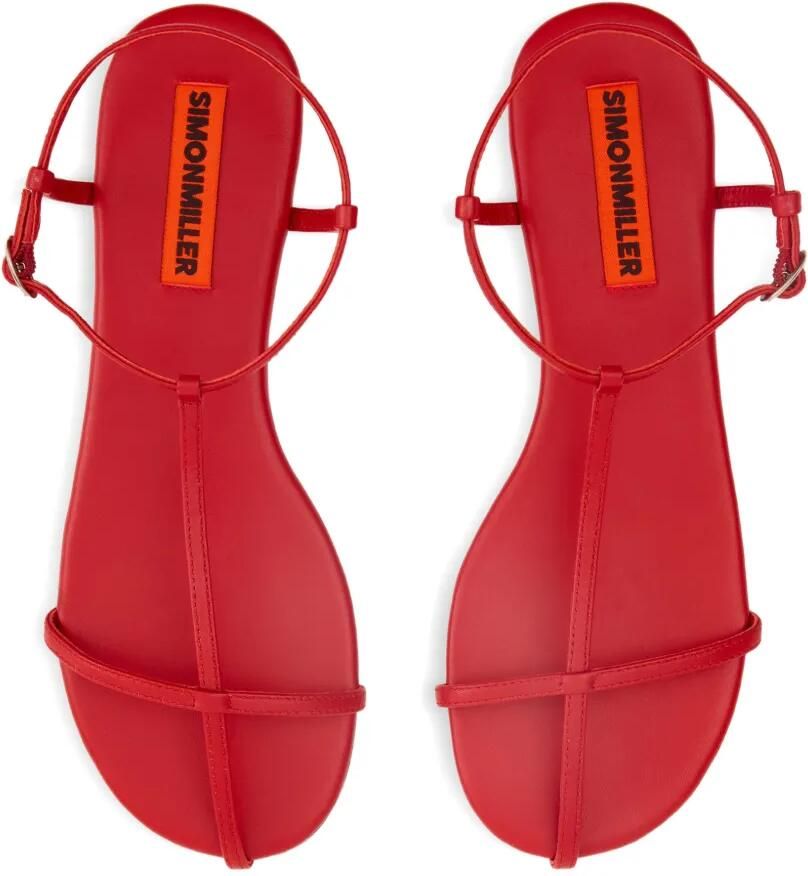 Simon Miller Cage platte leren sandalen Rood - Foto 2