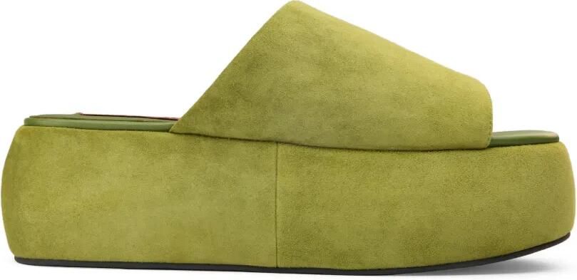 Simon Miller Cloudy suède sandalen met plateauzool Groen