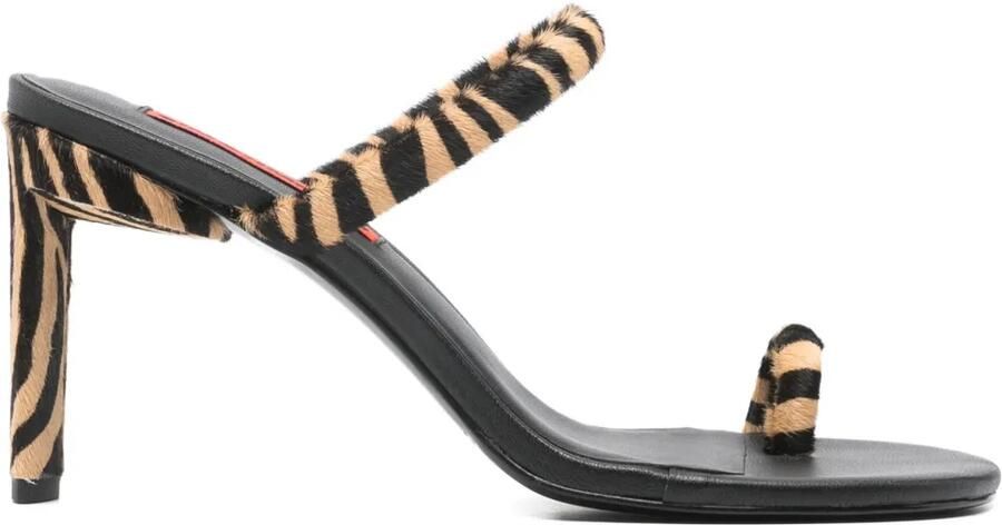 Simon Miller Pipe sandalen met zebrahak Zwart