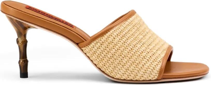 Simon Miller Playa bamboe sandalen met hak Beige