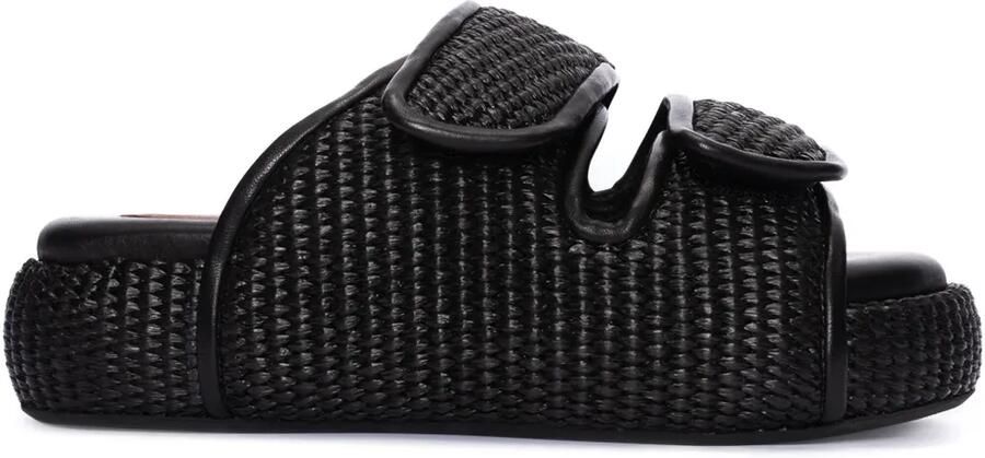 Simon Miller Raffia Cro slippers Zwart
