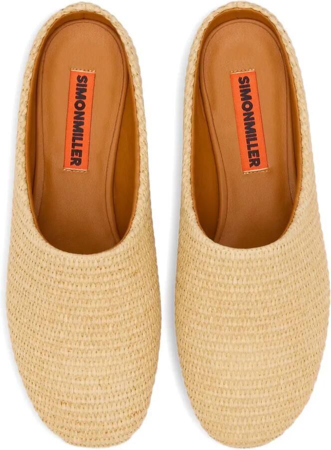 Simon Miller Riad raffia muiltjes Beige - Foto 2