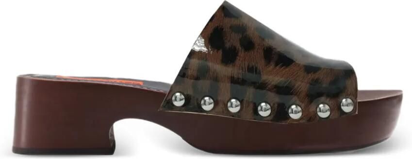 Simon Miller Rio sandalen met luipaard-print en plateauzool Beige