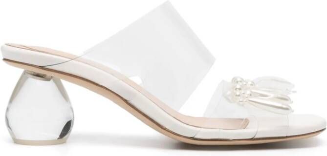 Simone Rocha Sandalen met kralen 70 mm Wit