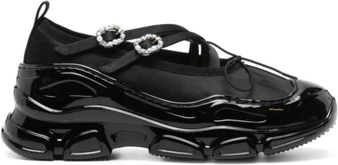 Simone Rocha Beaded Tracker sneakers Zwart