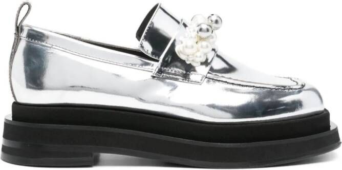 Simone Rocha Heart Toe Platform loafers Zilver