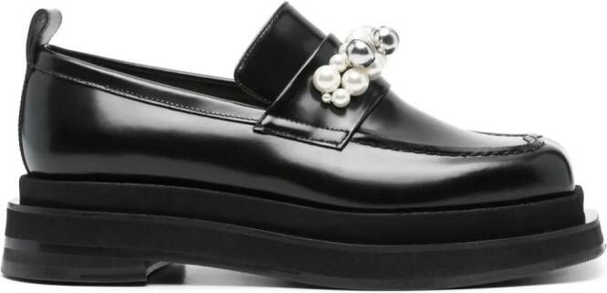 Simone Rocha Heart Toe Platform loafers Zwart