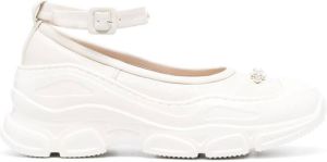 Simone Rocha Verfraaide ballerina's Beige