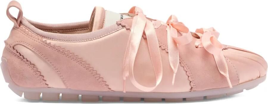 Simone Rocha Ballerina Grip satijnen sneakers Roze