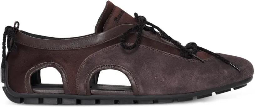 Simone Rocha Ballerina Grip sneakers met uitgesneden details Bruin
