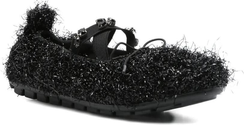 Simone Rocha Ballerina's met franje Zwart - Foto 3