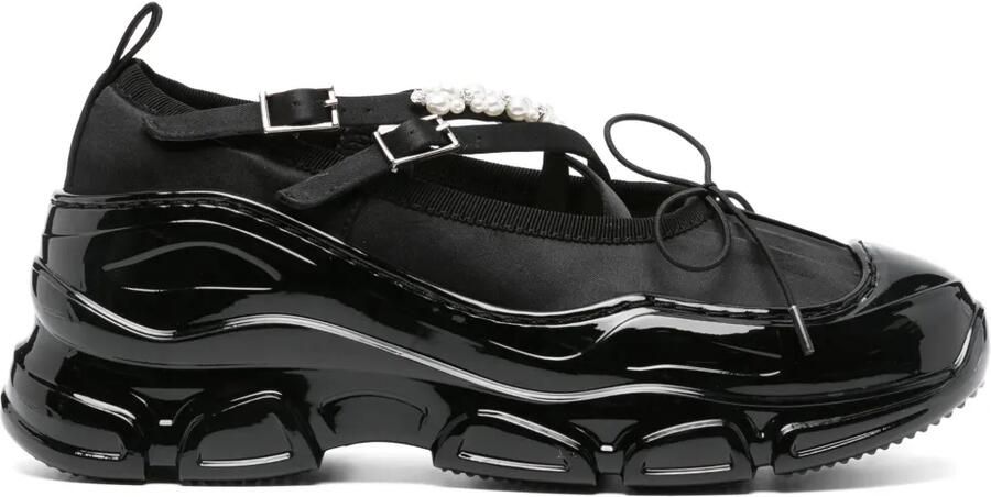 Simone Rocha Beaded Tracker sneakers Zwart
