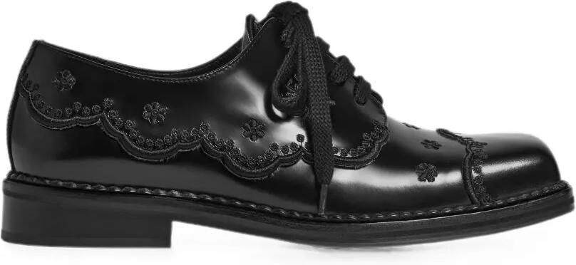 Simone Rocha Brogues met bloemenkant Zwart